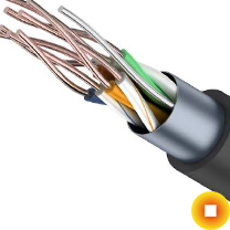 Сетевой кабель 0,57х8 мм S/FTP Cu Stranded PVC для монитора