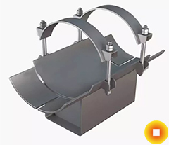 Опоры неподвижные хомутовые 1020x228 Сталь 20 Л8-150.000